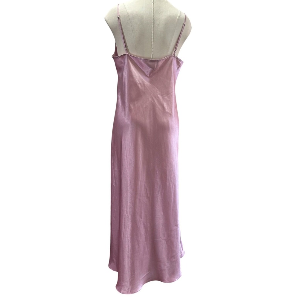 Jones New York Nightgown Womens Large Pink Satin Floral Embroidered Slip Dress - Picture 3 of 13